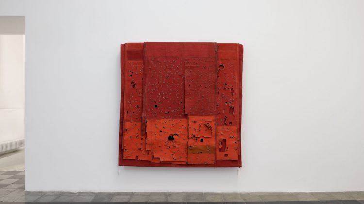 Simon Callery. Red and Orange Step Paintings